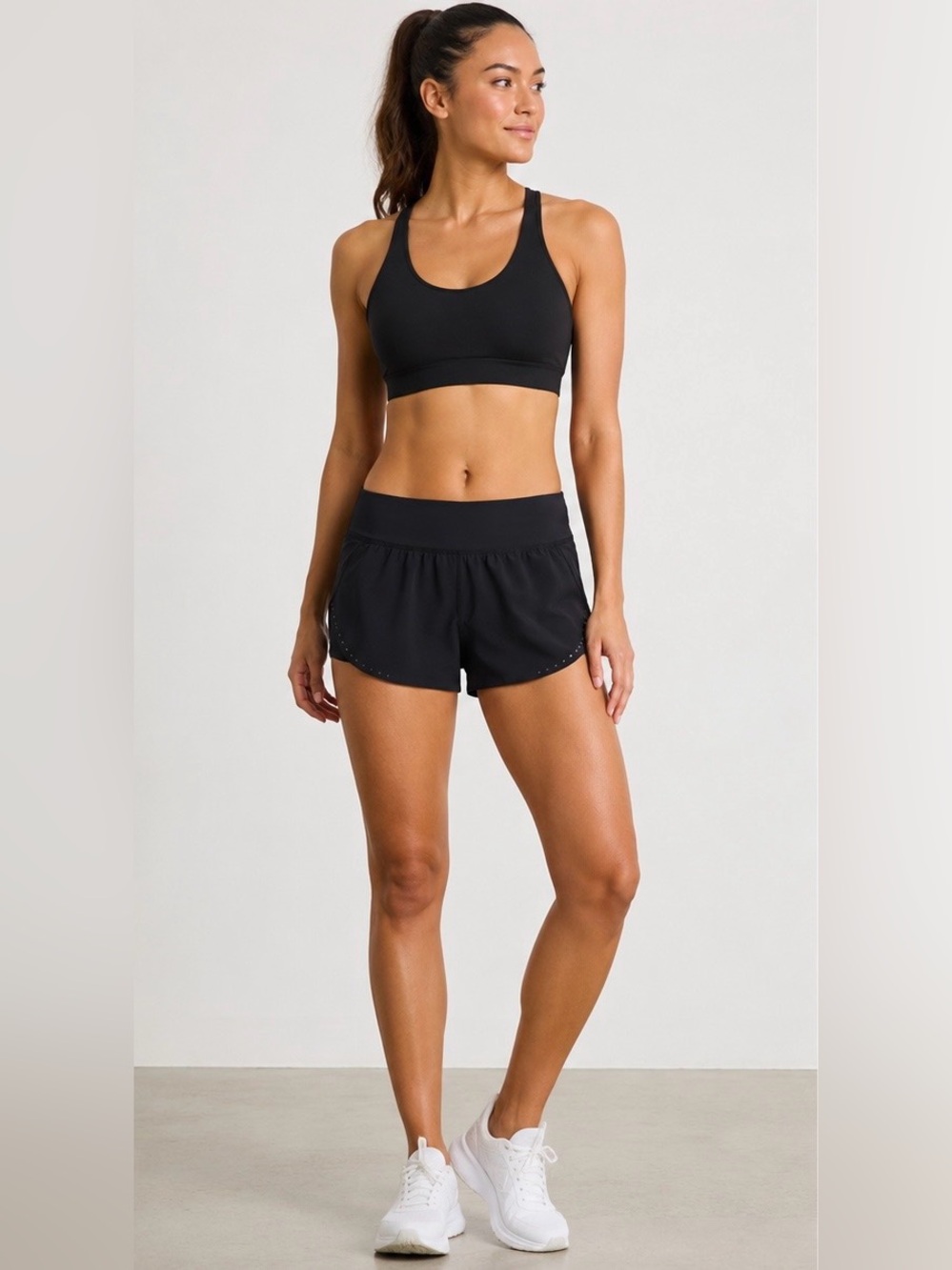 Lululemon Black Speed Up Athletic Running Shorts Size 6 Reflective Lightweight